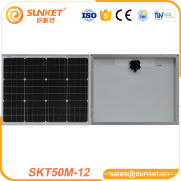 El mejor precio 50 w de silicio amorfo panel solar 50 w mono cristalino panel solar 50 w mono panel solar CE TUV
